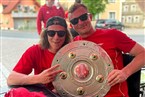 Meisterjubel SG TSV Schlüsselfeld/TSV Aschbach (Jonas Wagner (li.) und Damian Rzedkowski)
